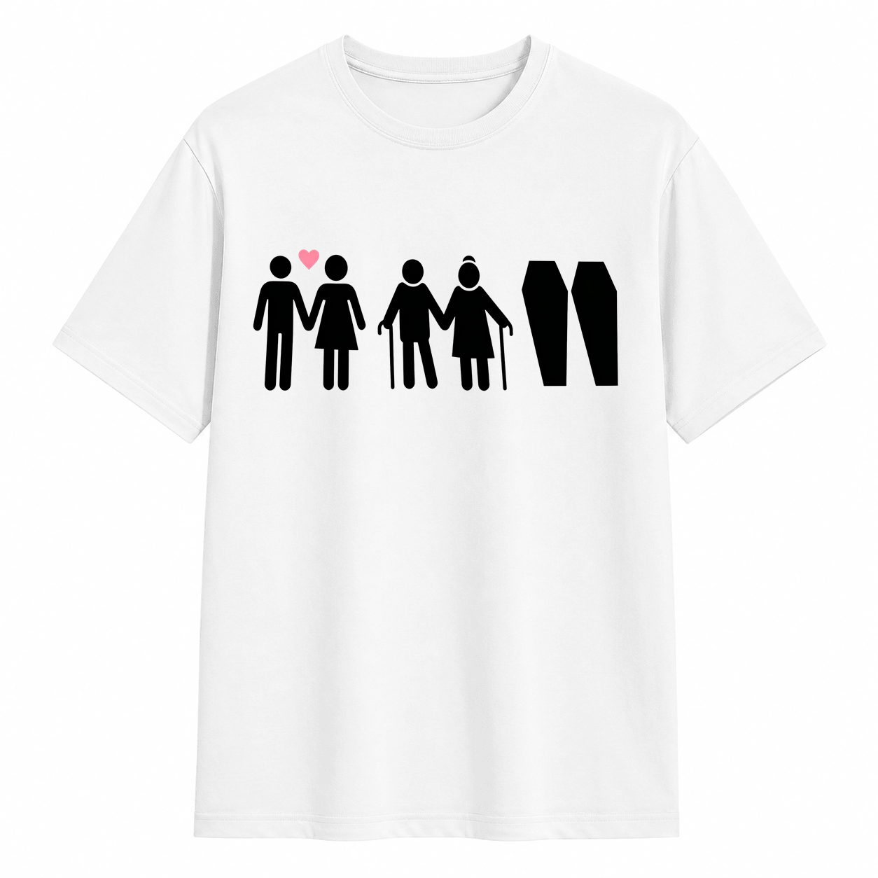 Till Death Do Us Part Life Journey Couple Shirt/Sweatshirt/Hoodie – Romantic Skeleton Graphic Tee, Matching Anniversary Unisex Cotton