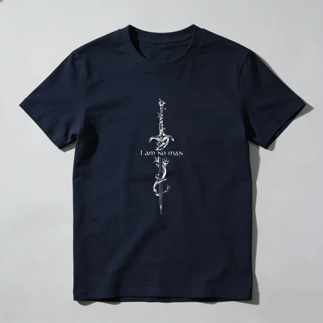 Sword With Vine And Text I Am No Man Unisex Classic T-shirt