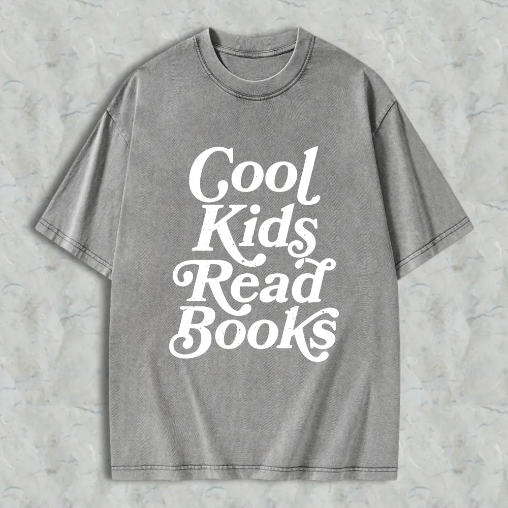 Cool Kids Read Books Unisex Washed T-shirt