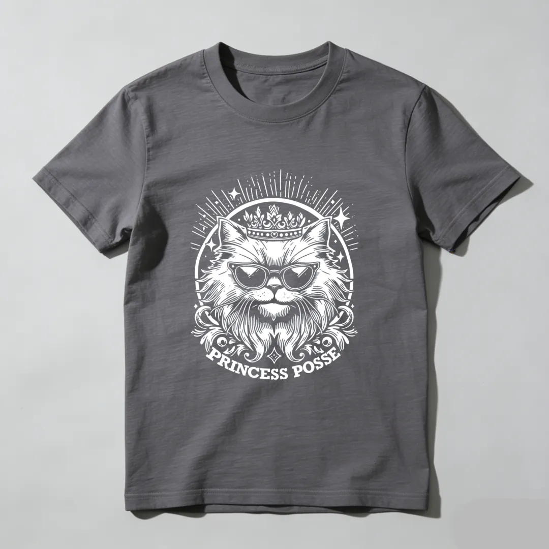 Cat With Crown And Sunglasses Princess Posse Unisex Classic T-shirt