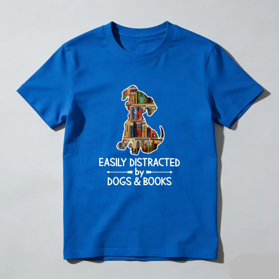 Dog Made Of Books Easily Distracted By Dogs And Books Unisex Classic T-shirt