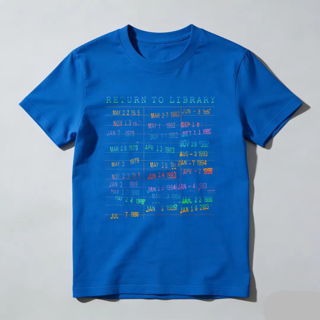 Return To Library Dates Pattern Unisex Classic T-shirt