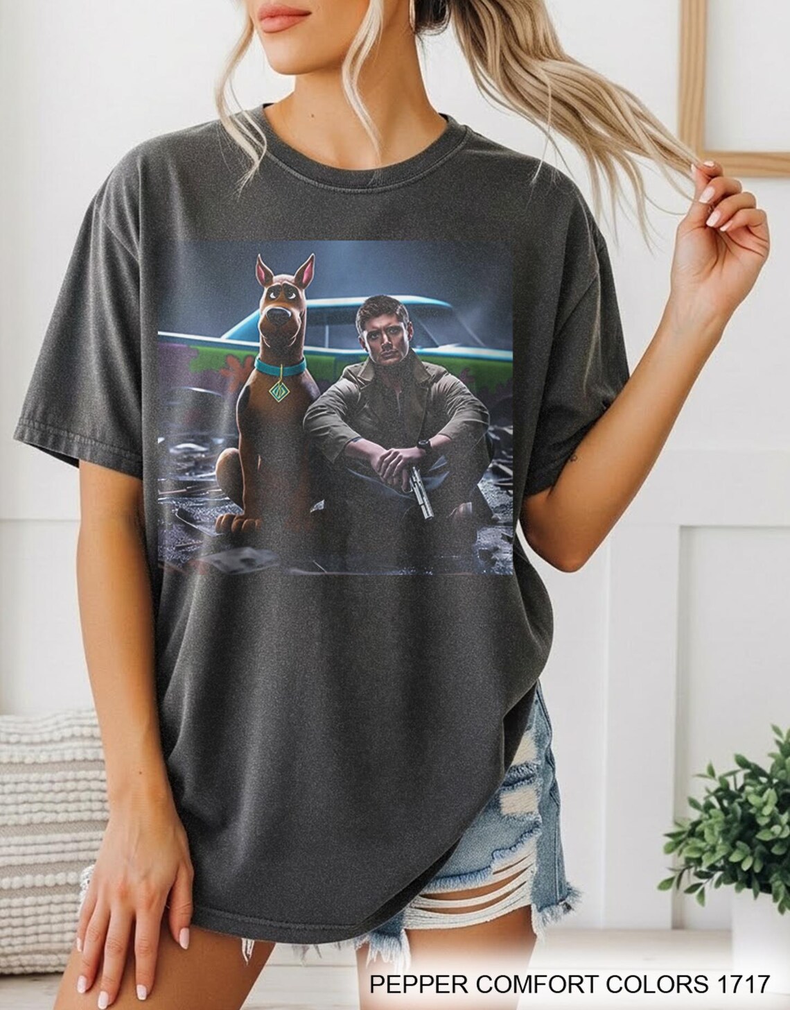 Dean Winchester and Scooby-Doo Comfort Colors Shirt, Halloween Tshirt