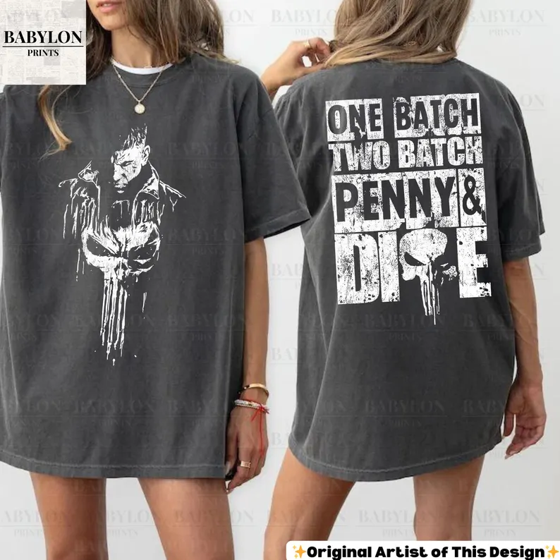 Retro Punisher Comic Shirt 2 Sided Print Vintage Punisher Shirt Frank Castle Shirt Comic Punisher Gift for Fan Daredevil Punisher Tee