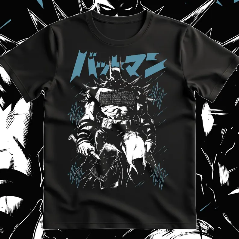 Batman Superhero Gift, Comic Book Graphic Tee Casual T-Shirt, Birthday Gift for Him Anime T-shirt, Manga Lover Tshirts