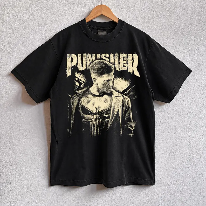 Vintage The Punisher Shirt, Retro Frank Castle Graphic Tee, Avengers Campus T-shirt, Villain Shirt, Anti Hero Fan Gift
