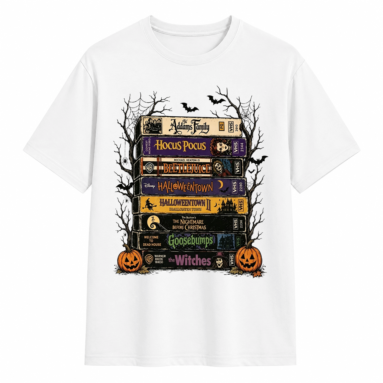Vintage VHS Movie Halloween Shirt/Sweatshirt/Hoodie for Spooky Season Tapes Stacked