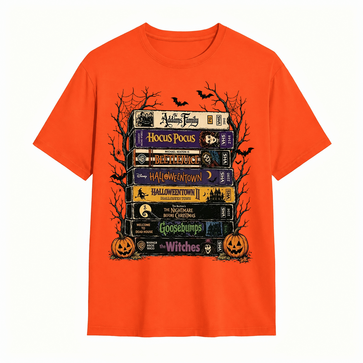 Vintage VHS Movie Halloween Shirt/Sweatshirt/Hoodie for Spooky Season Tapes Stacked