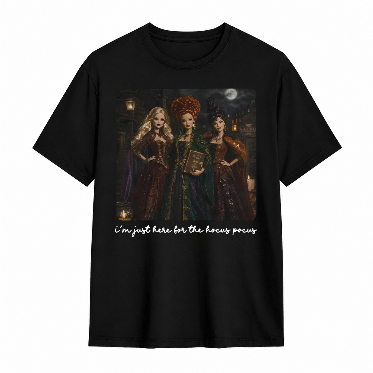 I'm Just Here For The Hocus Pocus Funny Doll Halloween T-shirt/Sweatshirt/Hoodie