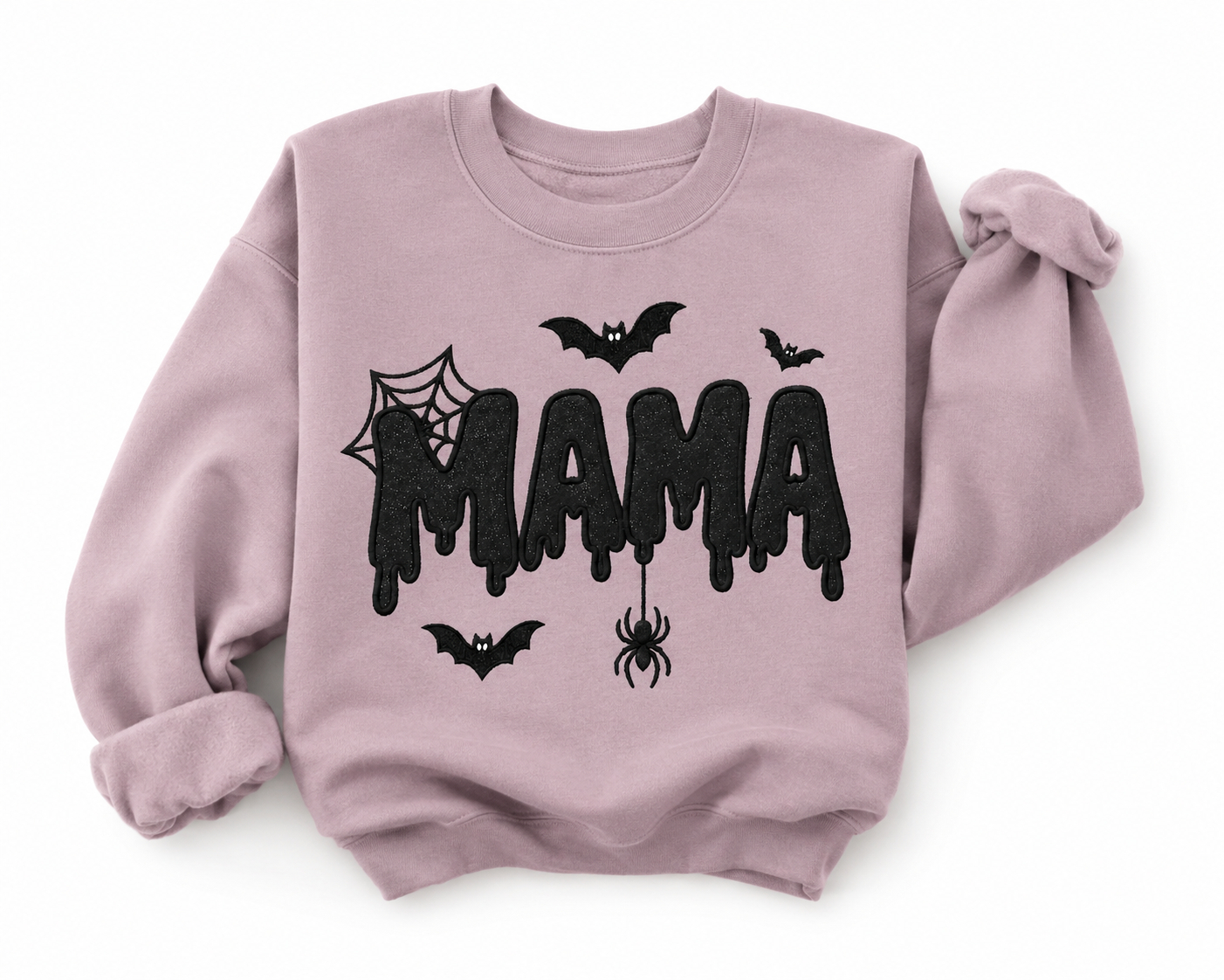 Custom Halloween Glitter Name Embroidered Sweatshirt