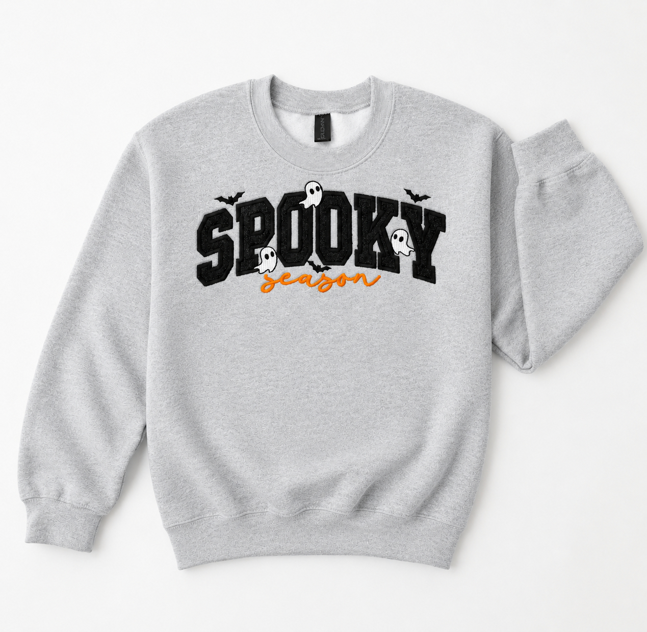 Spooky Season Glitter Embroidered Sweatshirt