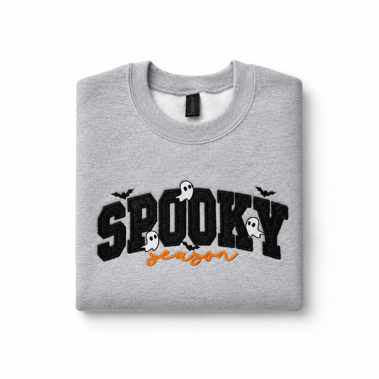 Spooky Season Glitter Embroidered Sweatshirt