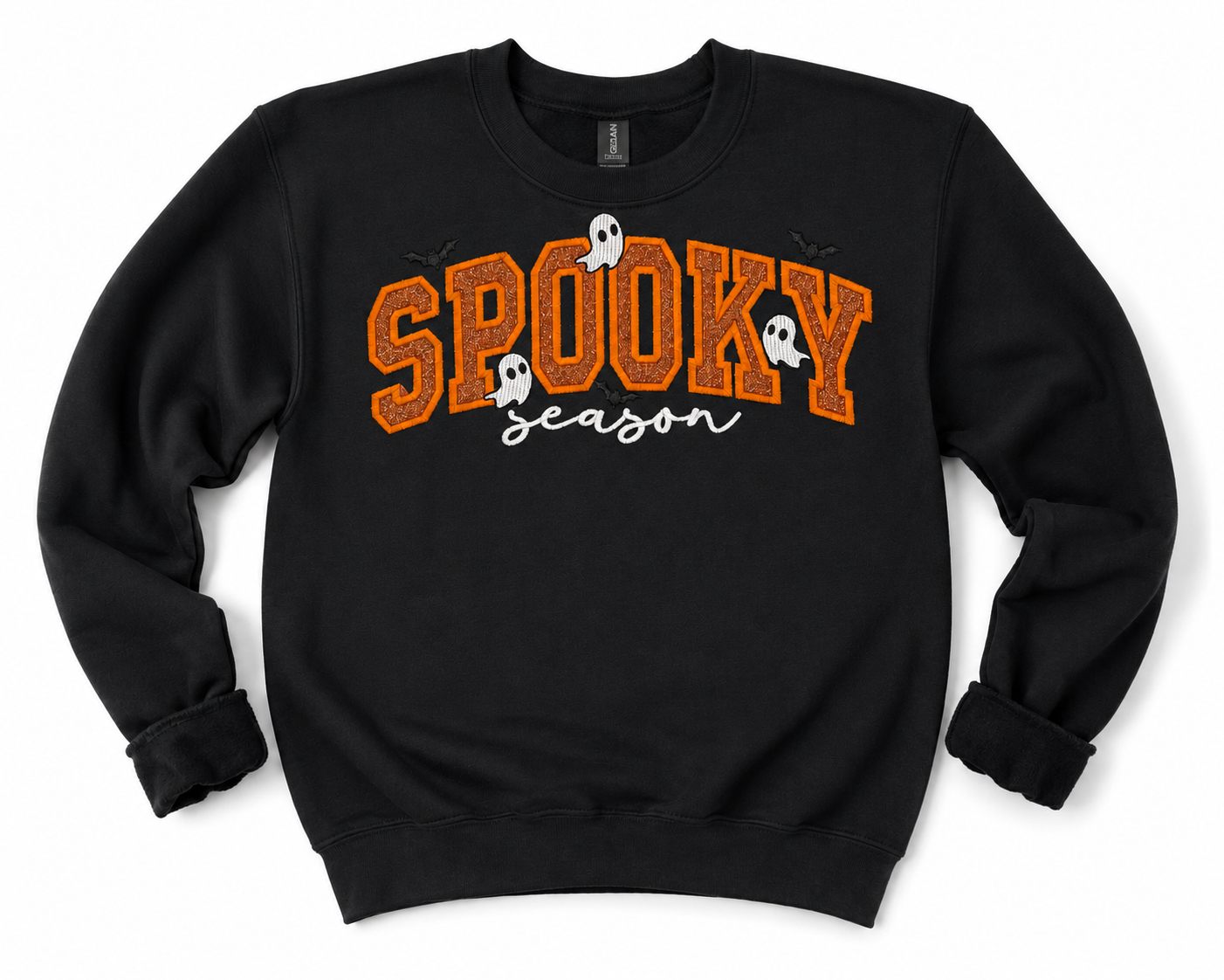 Spooky Season Glitter Embroidered Sweatshirt