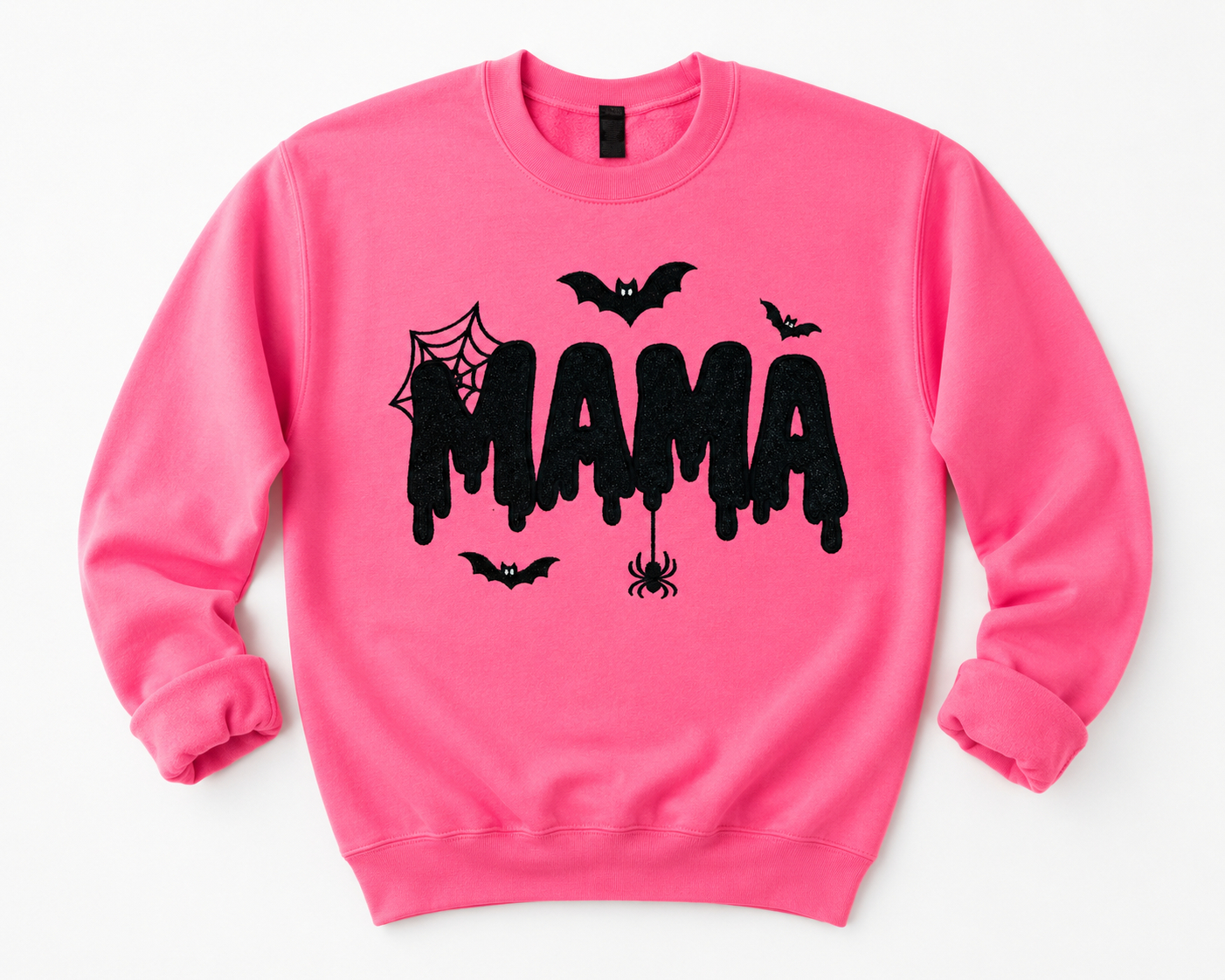 Custom Halloween Glitter Name Embroidered Sweatshirt