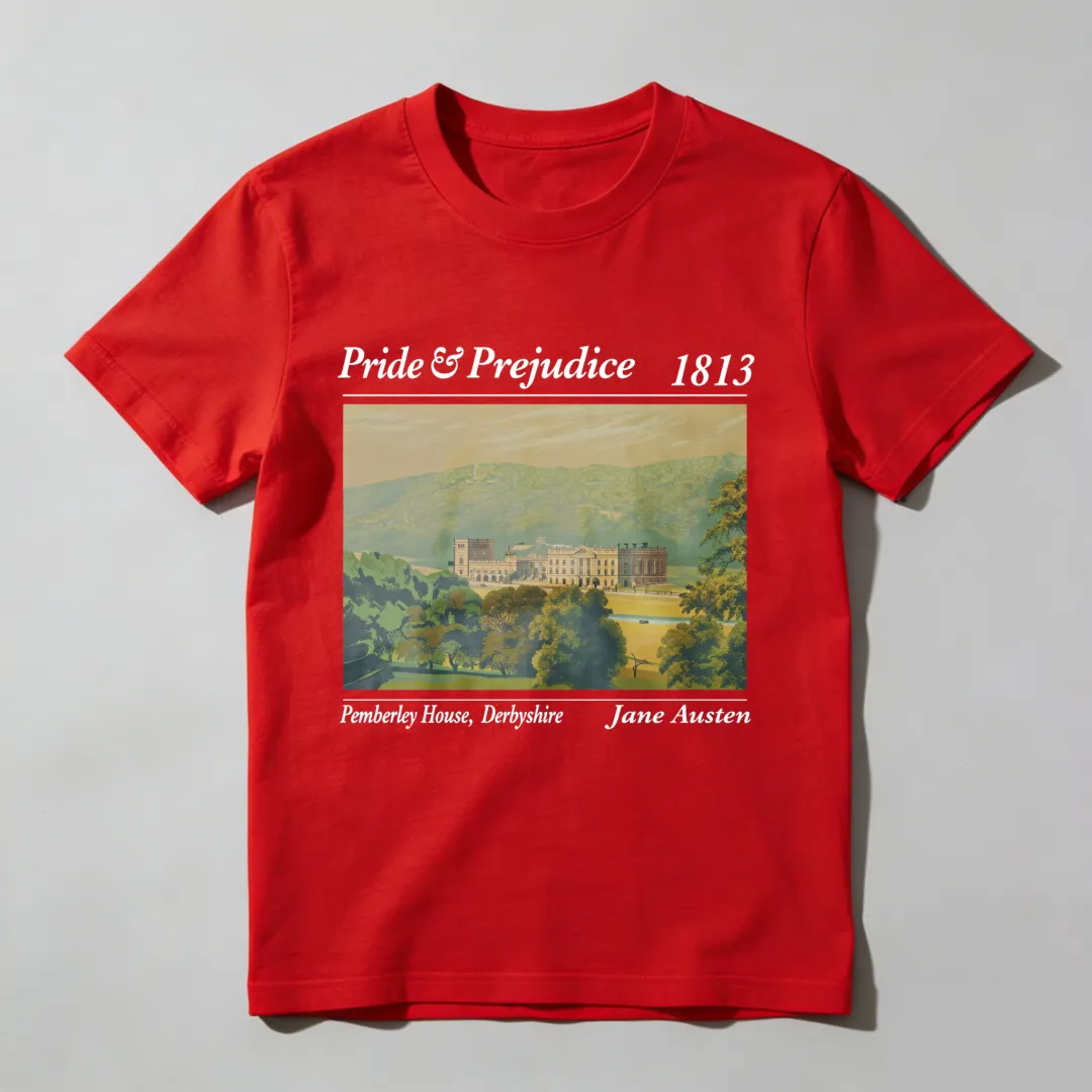 Pride And Prejudice 1813 Pemberley House Derbyshire Jane Austen Unisex Classic T-shirt