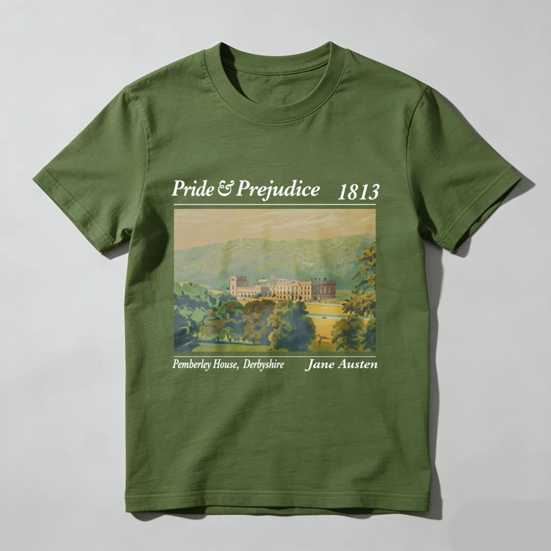 Pride And Prejudice 1813 Pemberley House Derbyshire Jane Austen Unisex Classic T-shirt