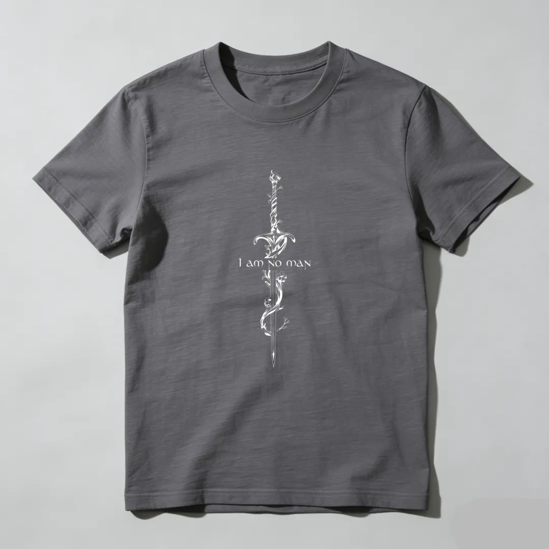 Sword With Vine And Text I Am No Man Unisex Classic T-shirt