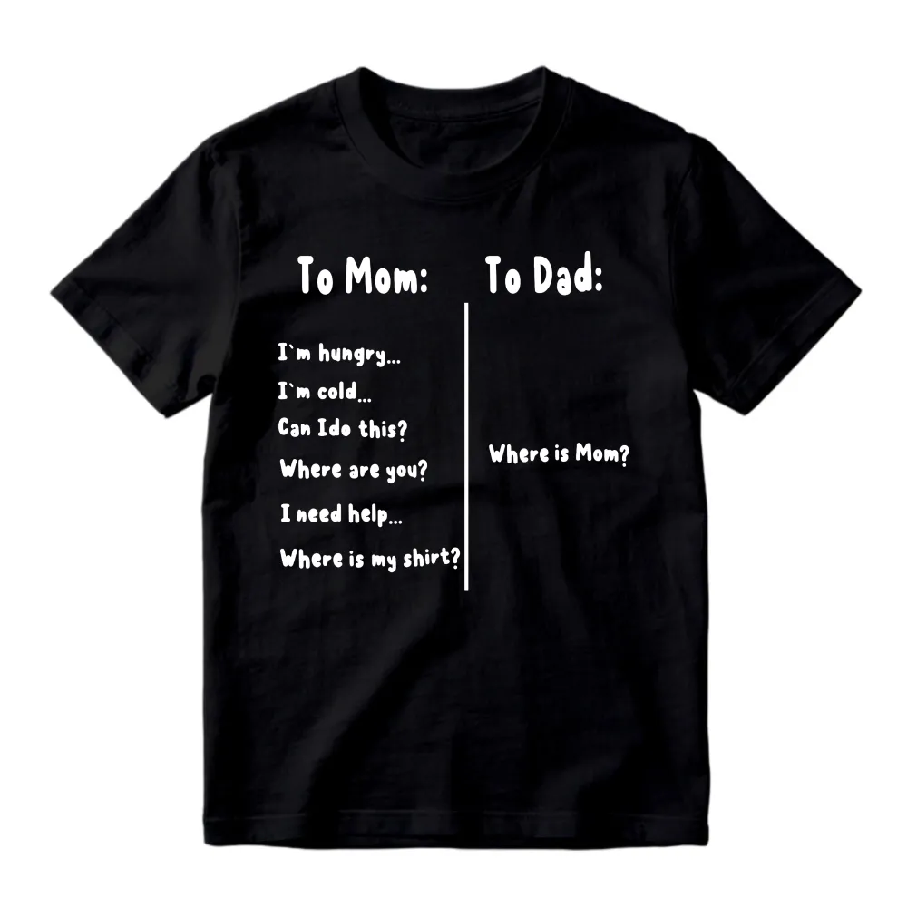 To Mom And Dad Text Design Unisex Classic T-shirt