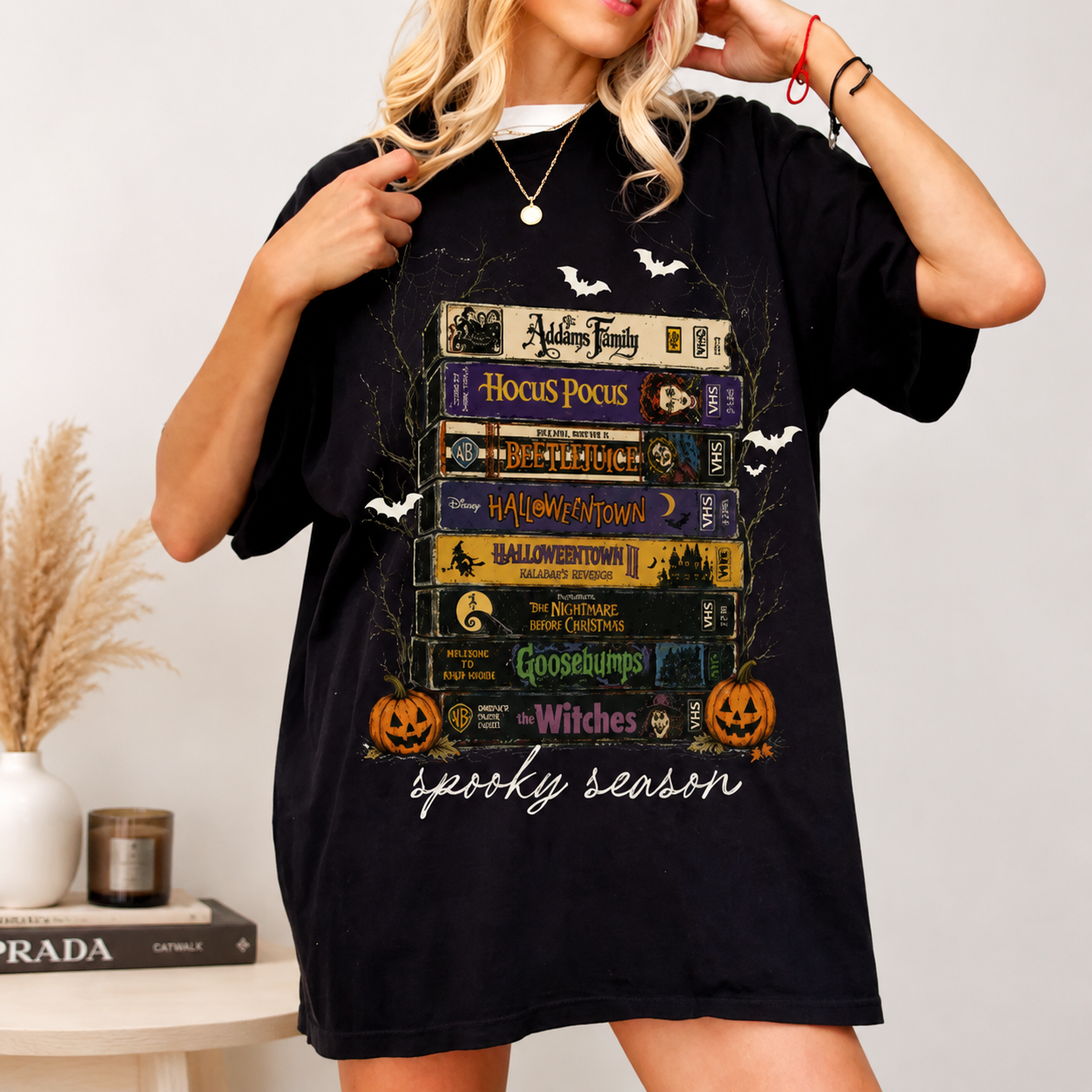 Spooky Season VHS Collection Vintage Tee