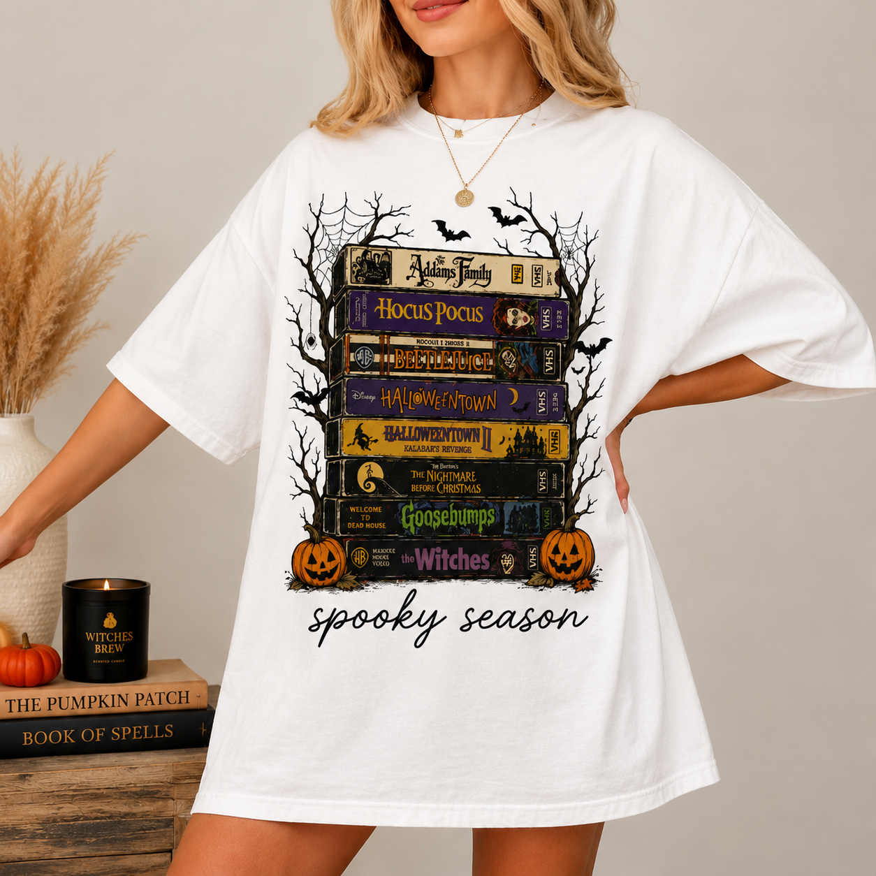 Spooky Season VHS Collection Vintage Tee