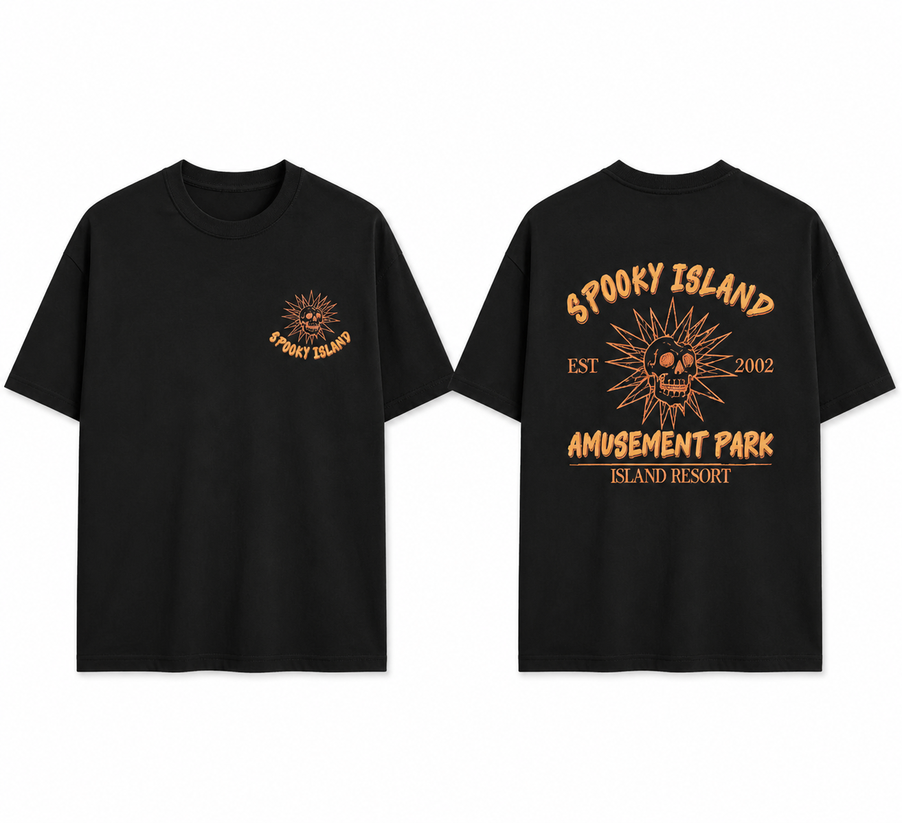 Unisex Spooky Island Retro Halloween T-Shirt