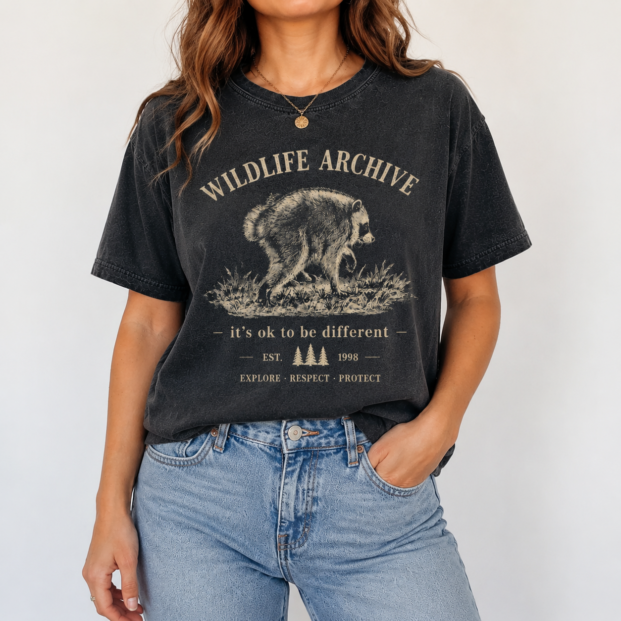 Raccoon Wildlife Archive Tee