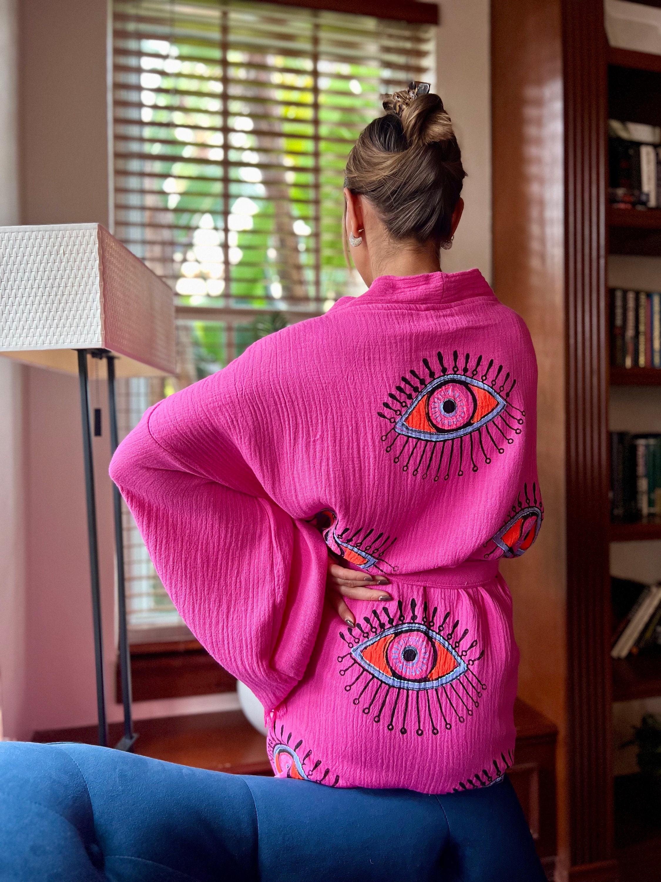 Boho Morning robe, Organic Cotton Spa Robe