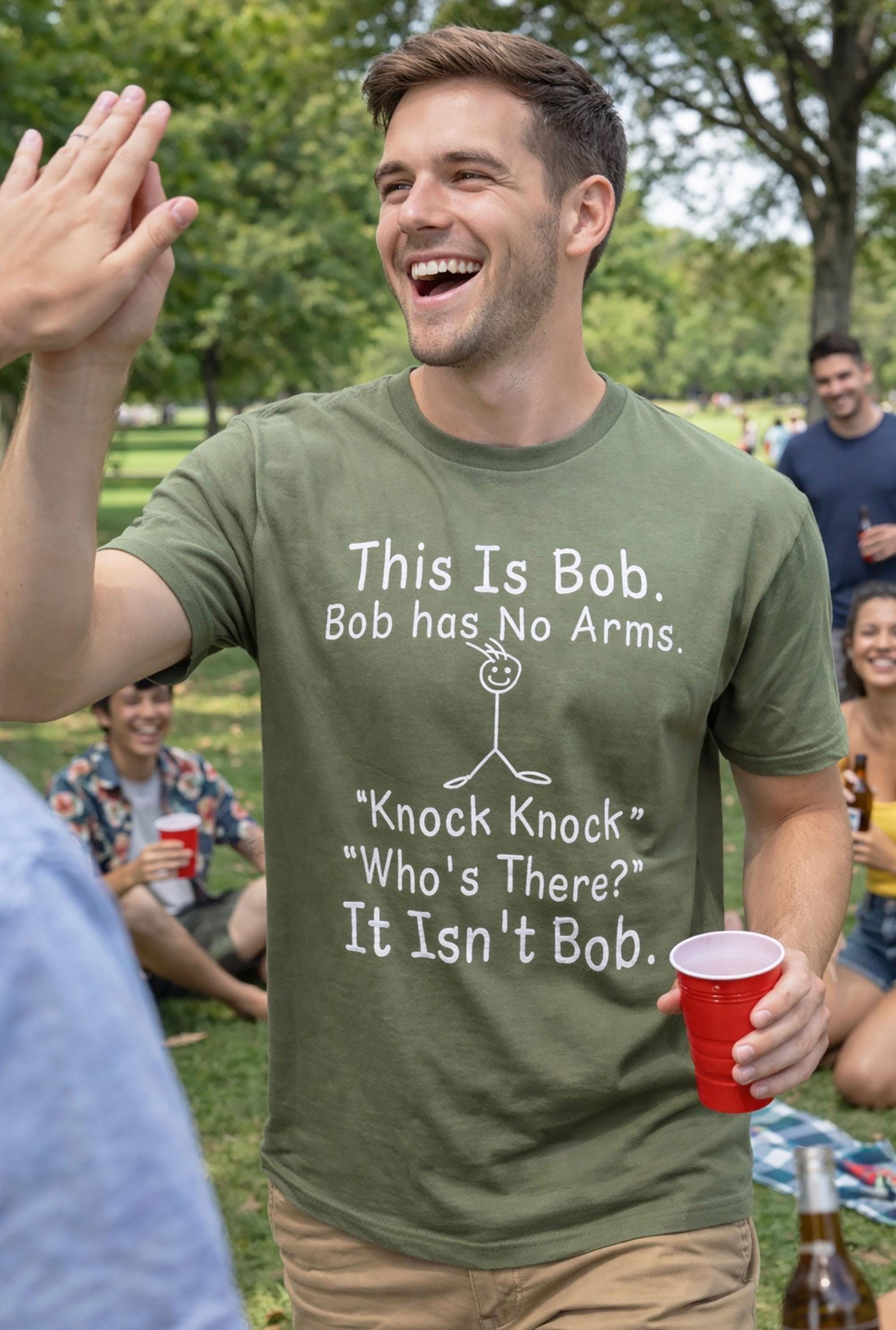 Funny "This is Bob" Knock Knock Joke T-Shirt, Humor Tee
