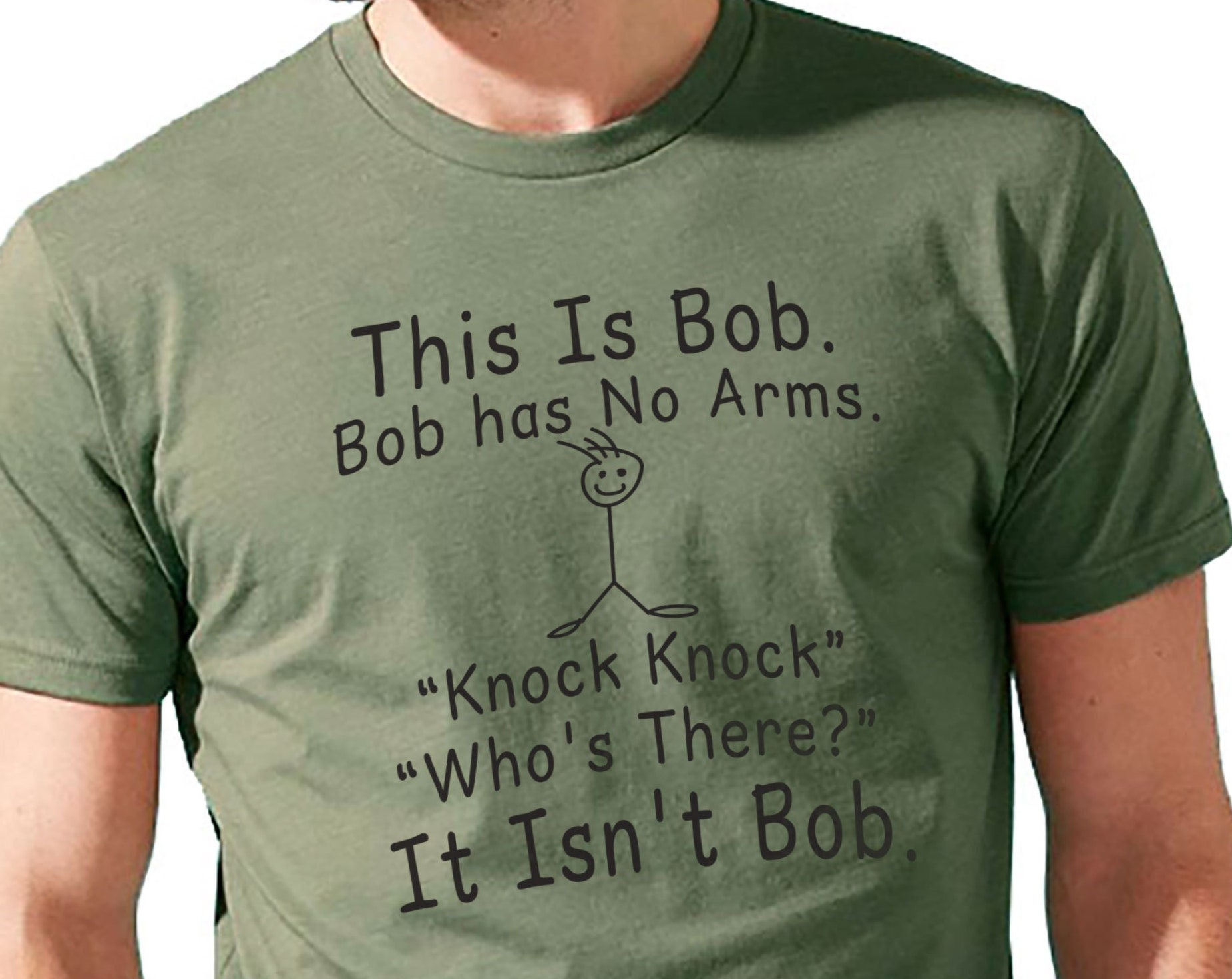 Funny "This is Bob" Knock Knock Joke T-Shirt, Humor Tee