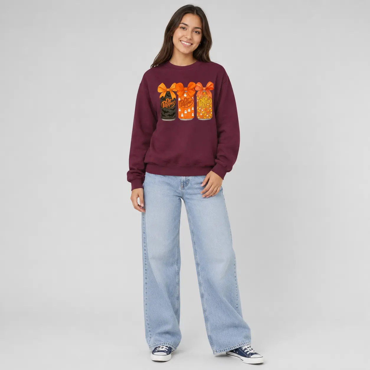 Halloween Soda Bottle Graphic Sweatshirt