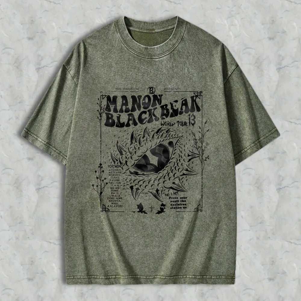 Manon Blackbeak Magic Tour 13 Concert Poster Design Unisex Washed T-shirt