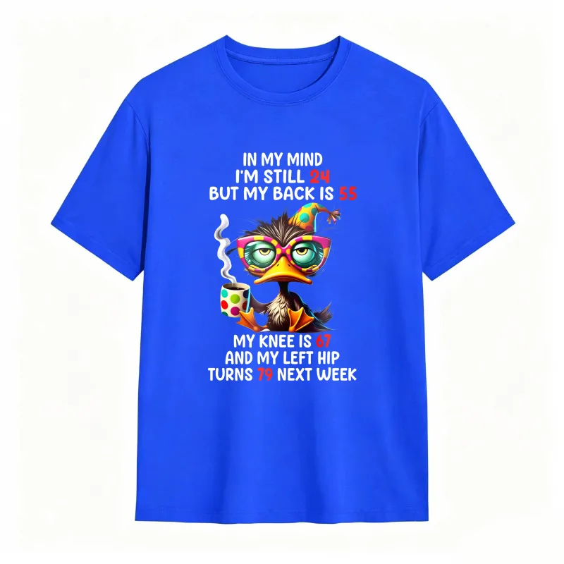 Duck With Glasses And Text About Age And Body Parts Unisex Classic T-shirt