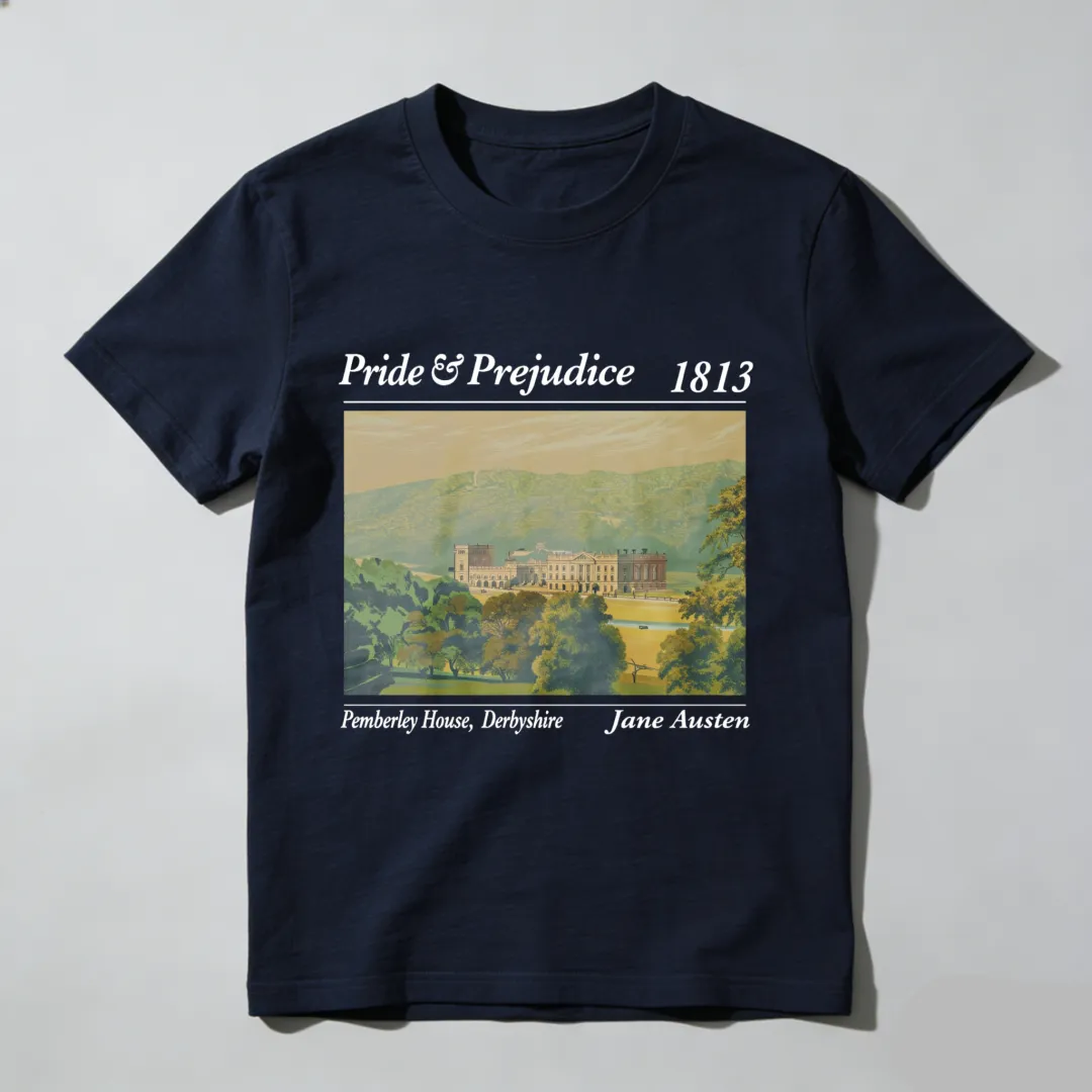 Pride And Prejudice 1813 Pemberley House Derbyshire Jane Austen Unisex Classic T-shirt