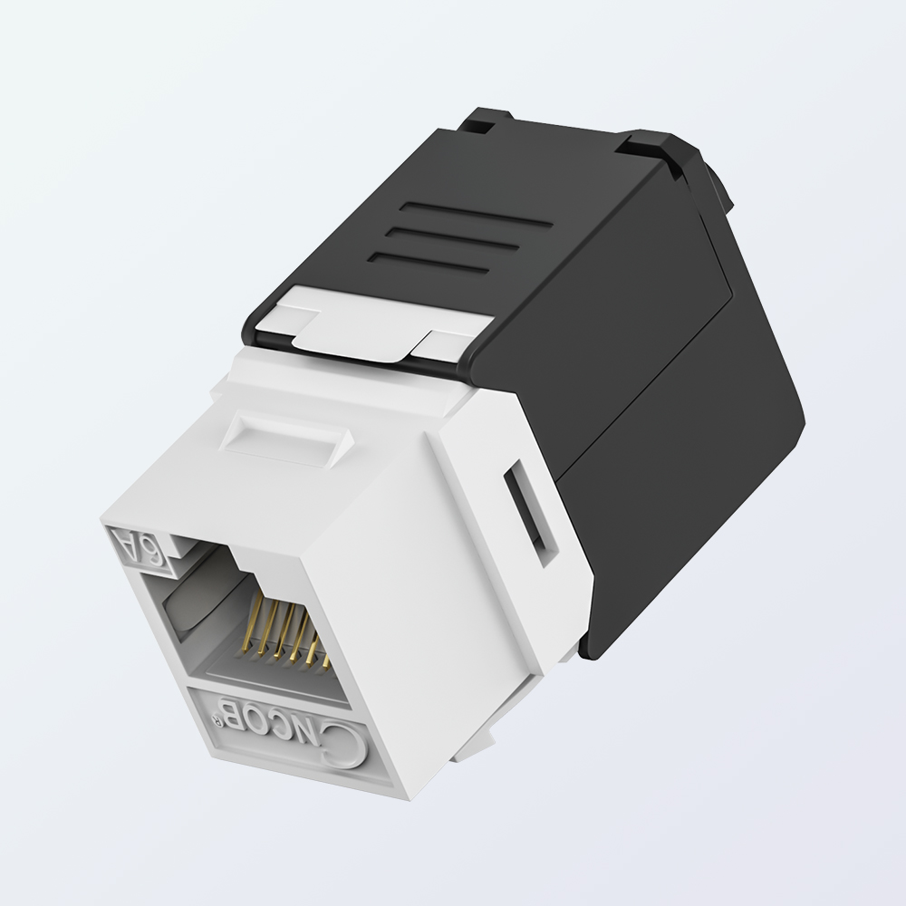 CAT6A Tool-Free UTP Keystone Jack RJ45 50U Gold Plated 23–26AWG