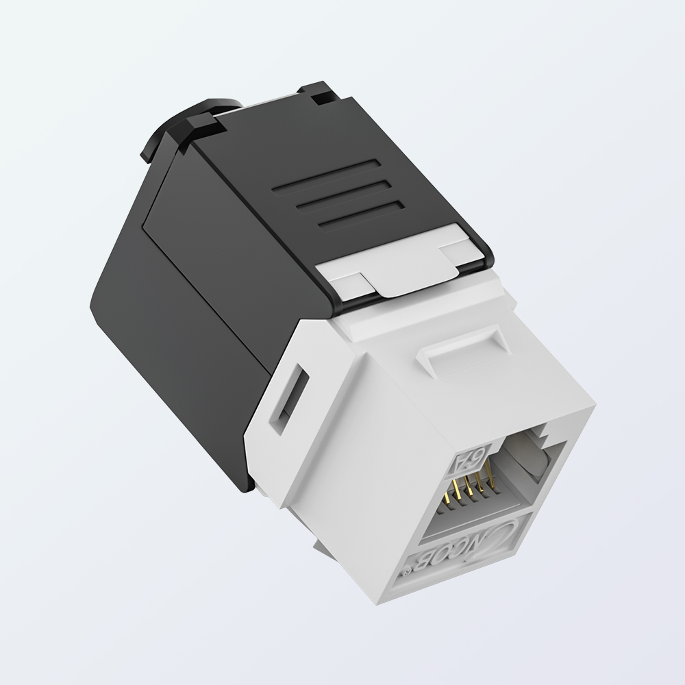 CAT6A Tool-Free UTP Keystone Jack RJ45 50U Gold Plated 23–26AWG