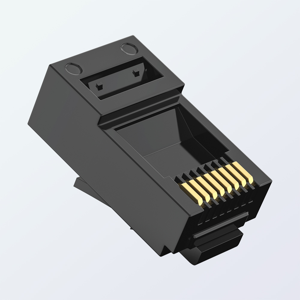 CAT6 RJ45 8P8C UTP Modular Plug Engineering Plastic Housing 1.0mm 1U Gold Plated