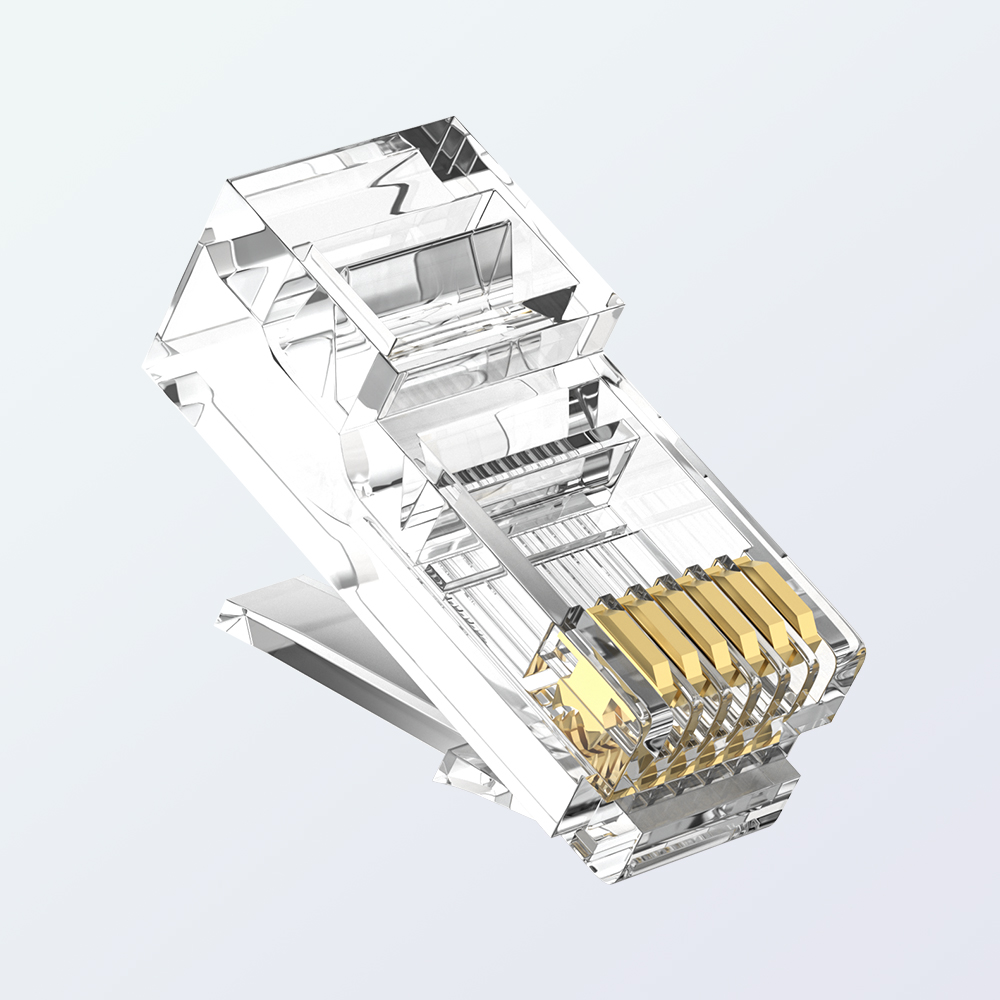RJ12 6P6C Extended Modular Plug for Telephone Cable 1U Gold Plated