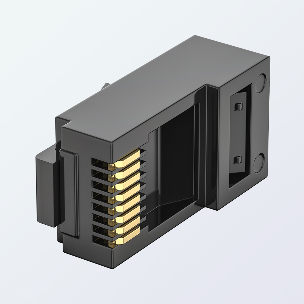CAT6 RJ45 8P8C UTP Modular Plug Engineering Plastic Housing 1.0mm 1U Gold Plated