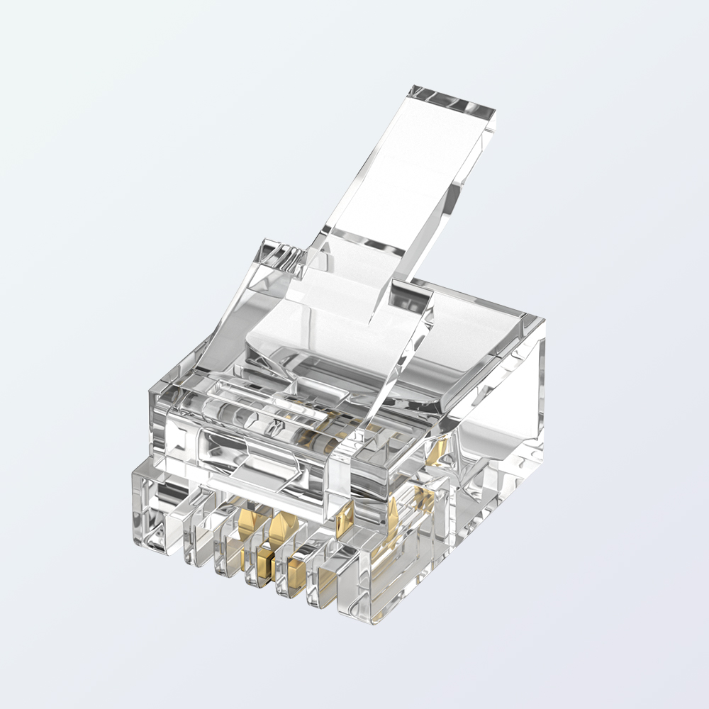 RJ11 6P2C Modular Plug UTP Telephone Connector 1U Gold Plated