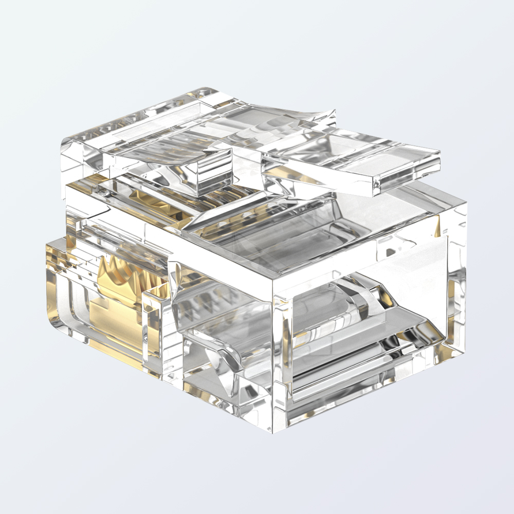 RJ11 6P4C Modular Plug UTP Telephone Connector 1U Gold Plated