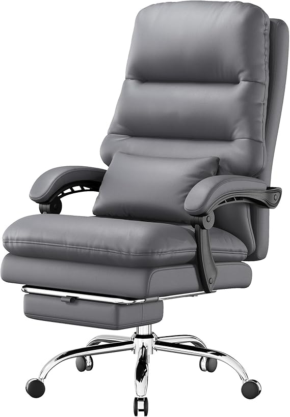 Silla de oficina, silla de escritorio para personas grandes y altas, silla de oficina ergonómica