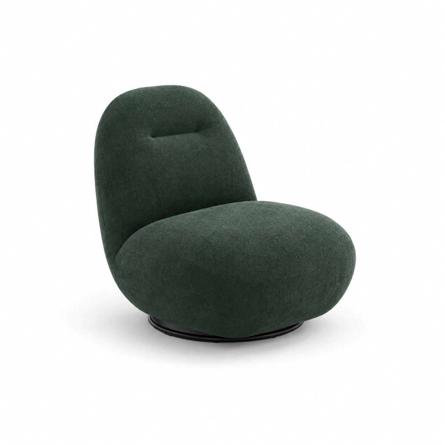 Drehsessel Stoff Dunkelgrün 80cm x 75cm x 85cm