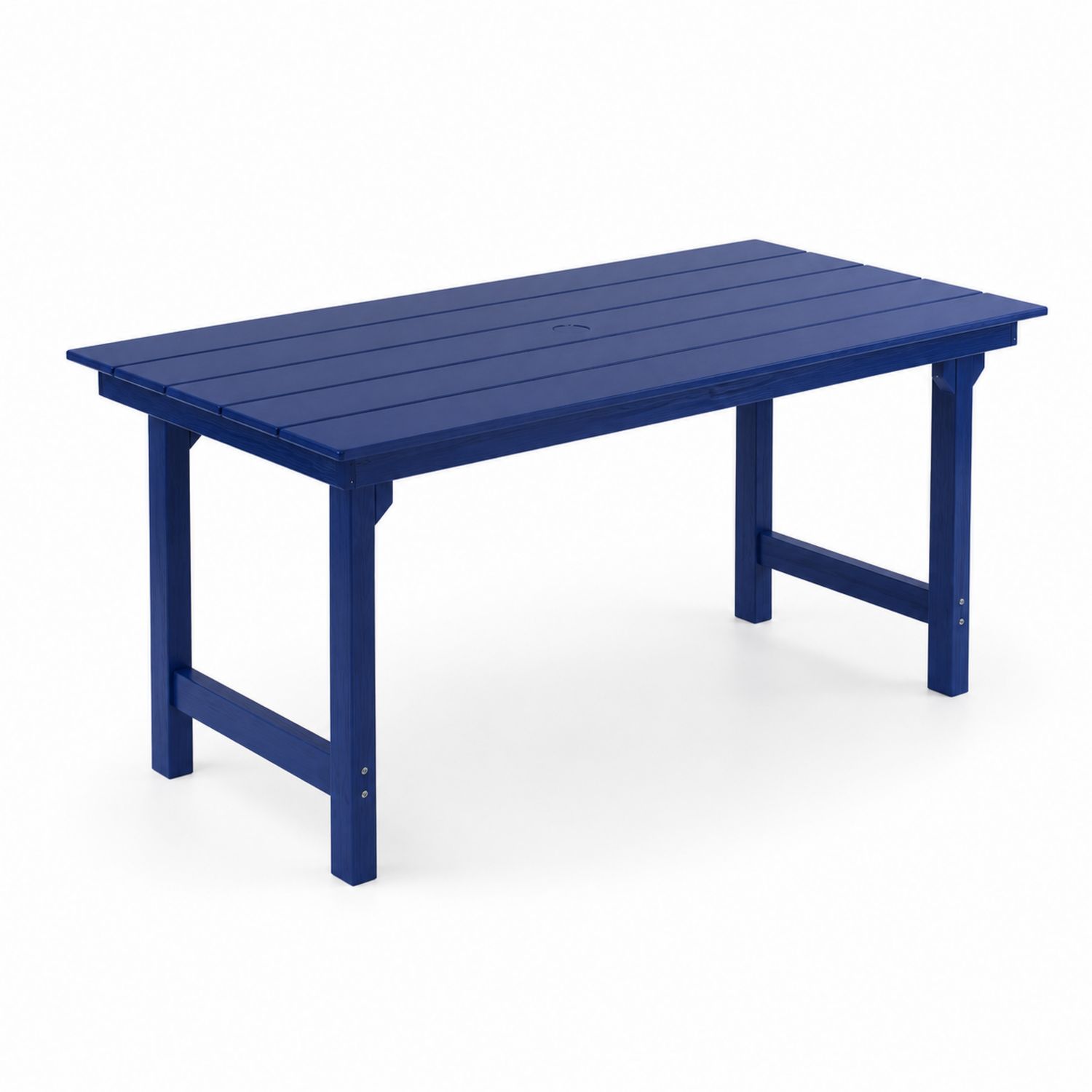 Rechteckiger Outdoor-Esstisch Holz Blau