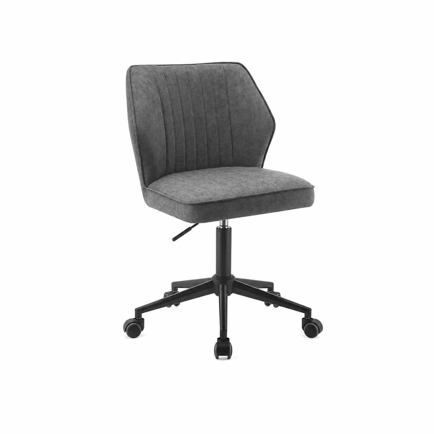 Bürostuhl Drehbar Polyester Grau mit Rollen