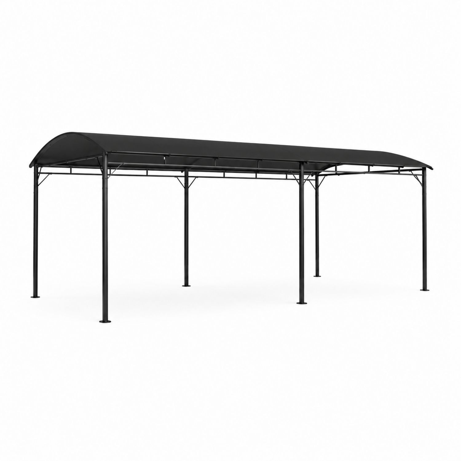 Rechteckiger Gartenpavillon aus Metall mit Polyesterdach 600x300x260 cm