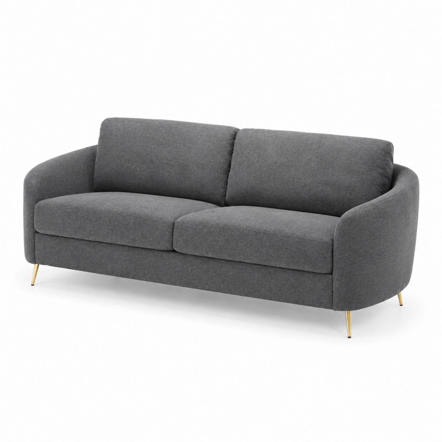 3-Sitzer Sofa aus Polyester mit Metallbeinen in Grau
