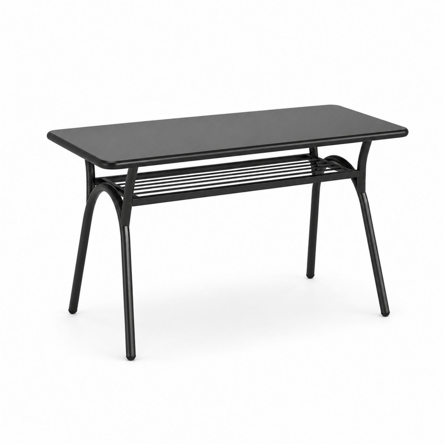 Rechteckiger Metalltisch 120x60 cm Schwarz