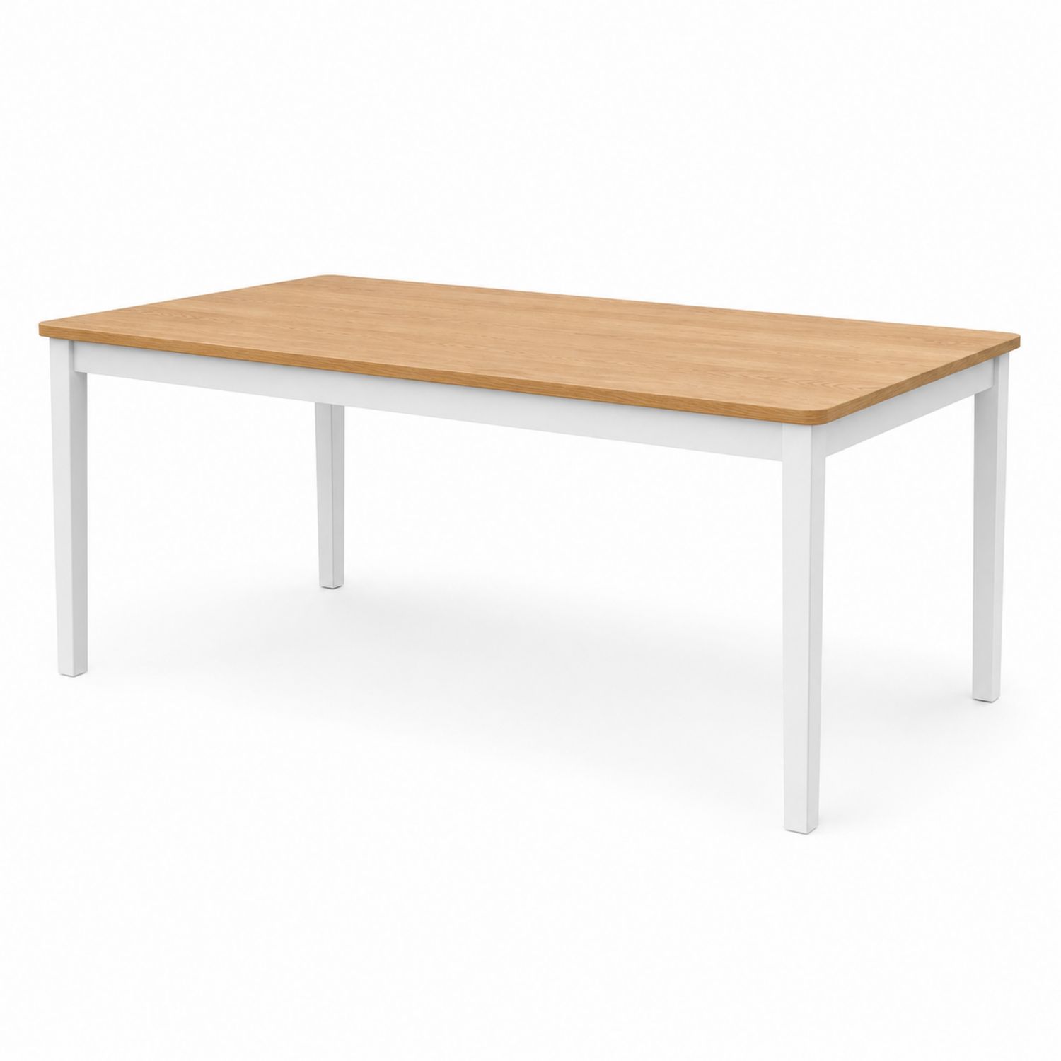 Esstisch Rechteckig Holz Weiß 180x90x75 cm