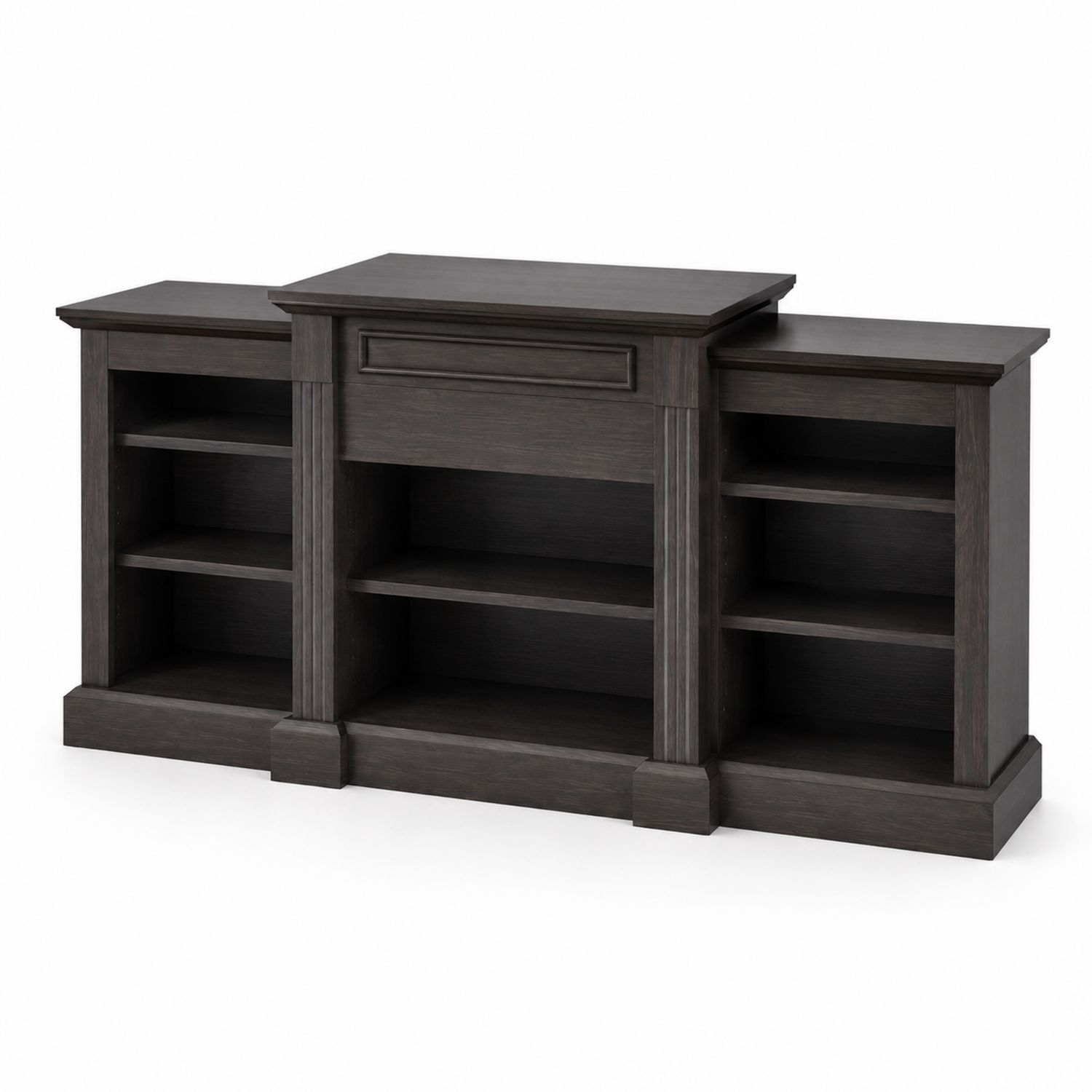TV-Schrank Holz Dunkelgrau 145x40x80cm