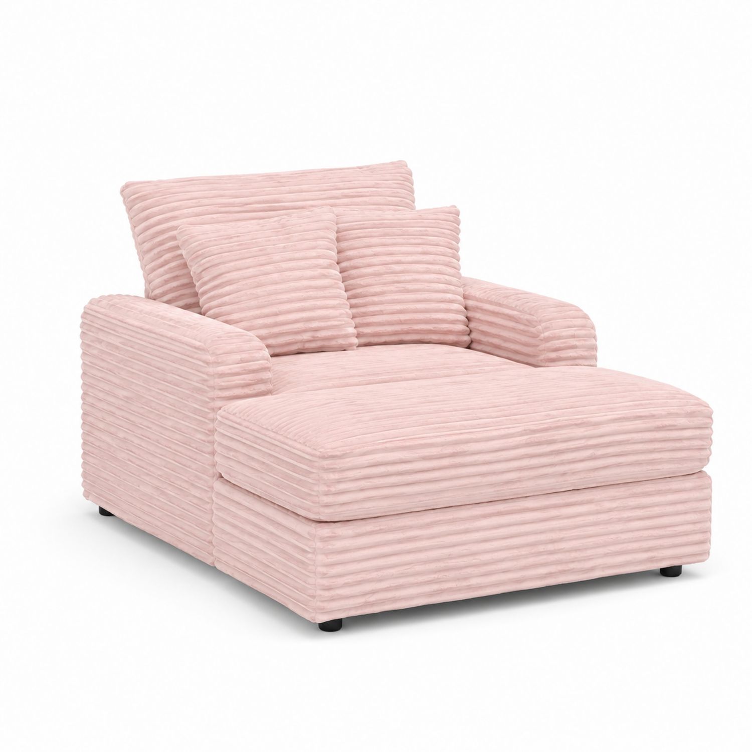 Lounge Sessel Cordstoff Rosa